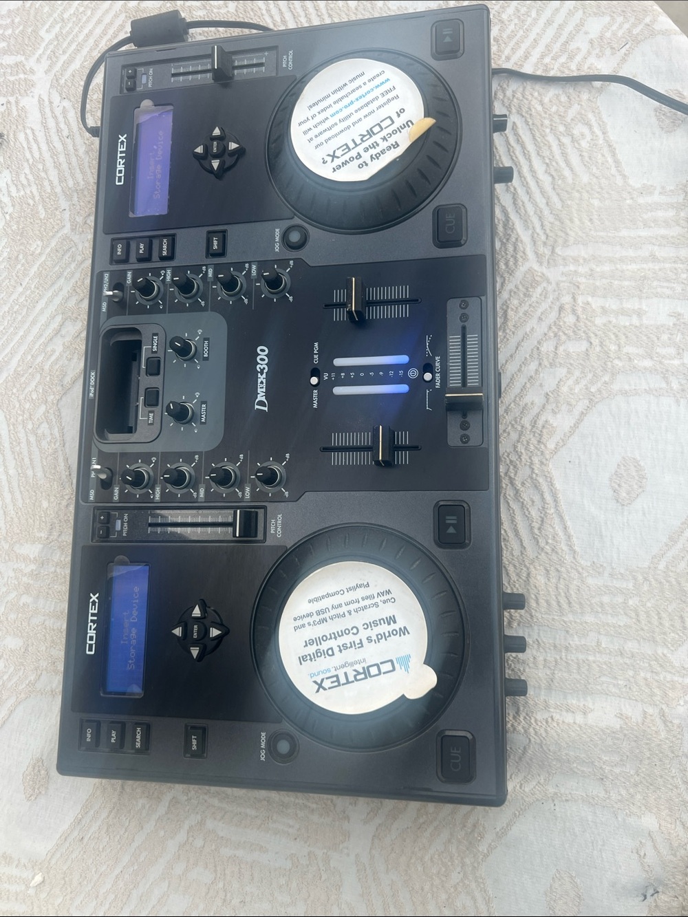 Cortex DMIX-300 Black DJ Controller - Dual Jog Wheels AS-IS See description